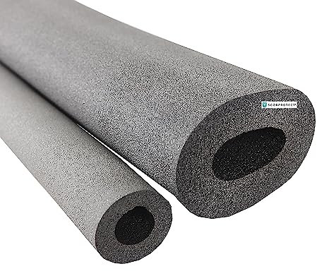 Aislamiento de tubería de caucho 2 m calefacción y sanitaria altamente flexible gris (SCP-H28-20), Aislante Tuberias