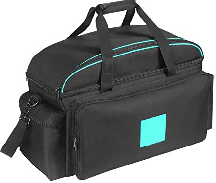 Gig Band Cable File Bag | Travel DJ Cable File Case,DJ Gig Bag with Detachable Padded Bottom, Dividers for Sound Equipment, DJ Gear, Musician Accessories