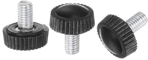 QUARKZMAN 30 st M5 x 10 mm Hane Gängad Knoppar Räfflad Skruv Tummen Åtdragning Handtag Handtag Plasthandtag Handgrepp Med Gängad Stift Svart
