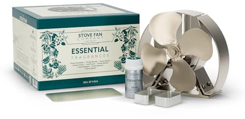 Forest Master | Viking Advanced Ofenventilator – leistungsstarkes 4-Blatt-Design für umweltfreundliche Wärmezirkulation in Holzöfen und Kaminen (gebürstete Bronze, Viking Air)