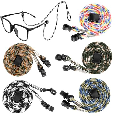 5 stycken justerbara glasögonband, sport glasögonband solglasögon hållare glasögonhållare för sportglasögon solglasögon läsglasögon, glasögonremmar för män kvinnor