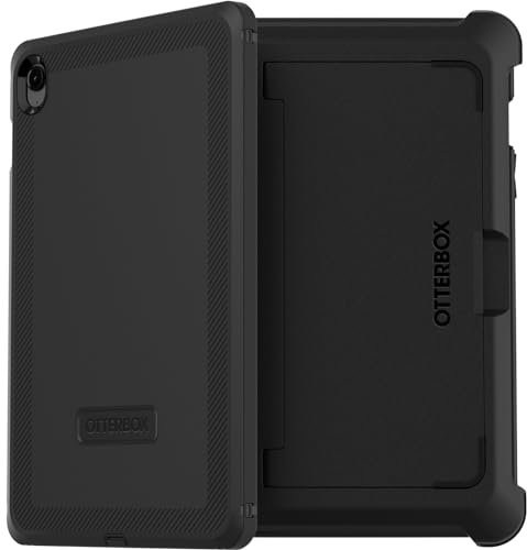 OtterBox Defender Hülle für Samsung Galaxy Tab S10 FE, Galaxy Tab S9 FE, ultrarobuste Schutzhülle mit integriertem Displayschutz, 2X nach Militärstandard getestet, Schwarz
