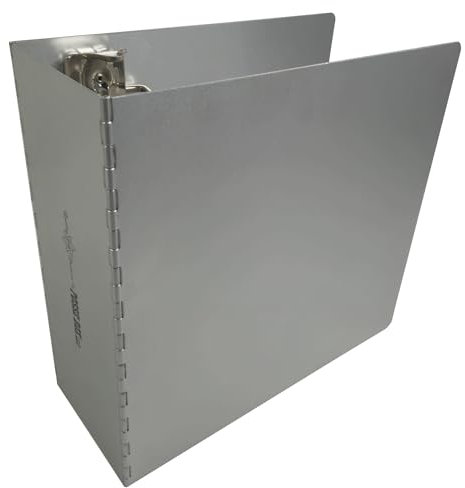 Posse Box - 3-Ring D-Slant 4 Binder RD-31 · Anodized Aluminum Silver · 11-5/8 x 12-1/8 x 3-3/8 · Storage Organizer