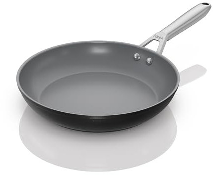 Ninja ZEROSTICK Ceramic Pro 30 cm Frying Pan, Scratch Resistant, Made PTFE-Free, All Hob Compatible, Black, CW30030UK