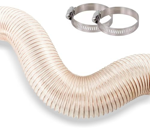 Tubo Flexible Manguera De Recolección De Polvo 1 2 10 M Largo, Tubo De Extensión Tubo Vacío Transparente Para Talleres Carpintería/ Aspiradoras, Conducto Ventilación Flexible.(L 2m(6.5 ft),Dia-80mm(3