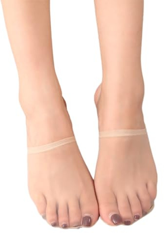 Calzini Mezzi Traspiranti per Donne, Rete Trasparente, Punta Coperta Invisibile, Fodera per Alluce, Calze Nylon, Hosiery, Regalo, Colore, Taglia unica
