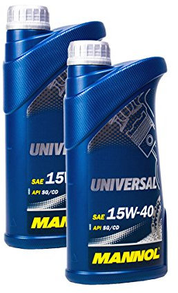 2X MANNOL MN7405-1 Universal 15W-40 Motoröl API SG/CD 1L