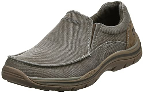 Skechers Mens Expected Avillo Slip-on Loafer, Khaki, 11.5 X-Wide US