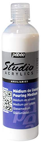 Pébéo - Studio Acrylics - Pouring Medium Acryl - Acrylmalerei - Acryl Gieß- und Pouring-Medium - Flüssiges Acryl Bindemittel - Transparent und Glänzend - Nicht Vergilbend - 500 ml Flasche