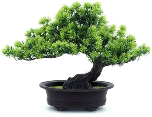 yoerm Artificial Plants Indoor Fake Plants Bonsai Tree, for Home Décor, Bathroom Bookshelf Zen Garden Farmhouse Room Decor, Tall 9.5