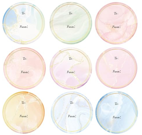 Lot de 180 étiquettes autocollantes pour cadeaux de 6,3 cm à partir d'étiquettes autocollantes pour sac de conserve, Noël, anniversaire, mariage