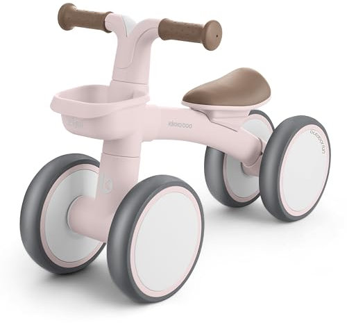 KikkaBoo ZIPI Fahrrad ohne Pedale, Von 1 bis 3 Jahren Ride-on, Baby-Fahrrad, Laufrad mit Korb, einstellbar, Kinderspielzeug, Baby-Geschenk, Rosa