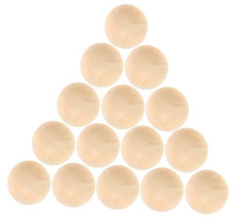 Happyyami 15 STK Hockeyball Aus Holz Eishockey-trainingsmaterial Rollhockeybälle Bastelkugeln Aus Holz Hockey-trainingsausrüstung Natürliche Holzkugeln Kleine Holzkugeln Beige Hölzern