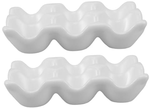 VILLCASE Porte Œufs Frigo Céramique Plateau Stockage Œufs Support Comptoir Réfrigérateur Boîte Conservation