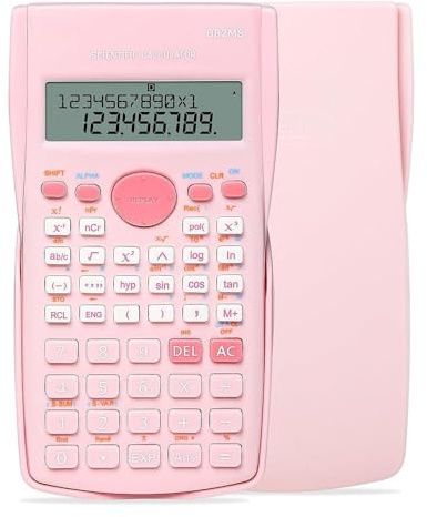 Scientific Calculator, 2 Line Cute Scientific Function Calculator (Pink)