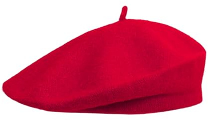 Vfrdsa Red Beret Hat Women, French Beret Fashion Accessory for Daily & Party Wear, Vintage Style One Size Fits Most