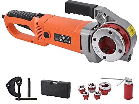 Forbici da giardino elettriche, ZIT-KY01-50 Filettatrice for tubi elettrica portatile portatile 2300W Filettatrice for tubi industriale con 6 utensili elettrici(220)