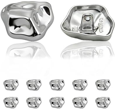 12 st silver oregelbundna metallknappar 23 mm zinklegering stenformade knappar för koftor blazers jackor rockar gör-det-själv sömnad hantverk