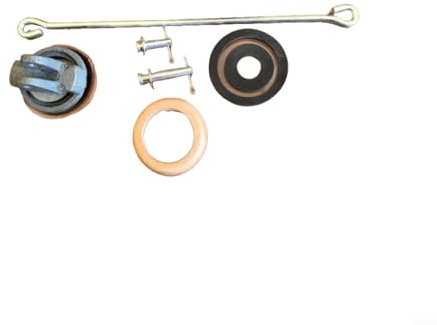 Kit de piston de rechange pour pompes manuelles de type 75 avec piston en fonte, joint de manchon en cuir synthétique, tige de piston plaquée zinc et rondelles pour un entretien fiable de la pompe à
