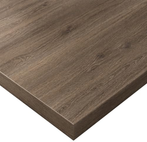 POKAR Bordsskiva 100x60 cm | Skrivbordsskiva Tjocklek 25 mm | Idealisk för Höj- och Sänkbart Skrivbord, Matbord och DIY | Robust och Stabil Bordsskiva | Tillverkad i Europa | Davos Ek