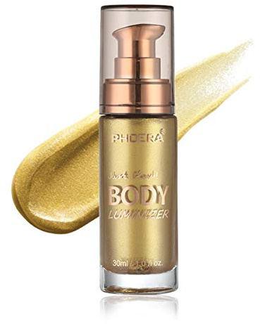 AQUAPURITY - PHOERA High Gloss Waterproof Body Luminizer Glitter Face Shimmer Moisturizer Lotion Tan Cream Foundation Makeup Bronzer - 102 Metallic Gold