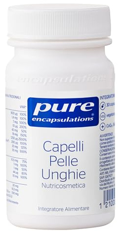 Pure Encapsulations - Pelle Capelli Unghie – Integratore con Biotina, Zinco, Selenio, Vitamine e Minerali – Bellezza e Benessere – 30 Capsule