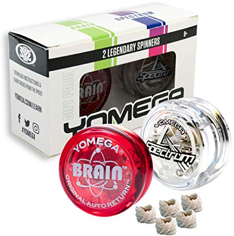 Yomega 2 Legendary Spinners The Original Yoyo with A Brain & Spectrum Light up Fireball Transaxle YoYo with LED Lights for Kids, Beginner, Intermediate and Pro Level String Trick Play (Brain-Spectrum)