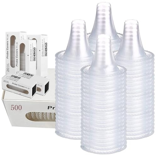 500pcs Ear Thermometer Probe Covers, Lens Filters, Refill Caps Compatible for All Braun Thermometer Models Digital Disposable Covers