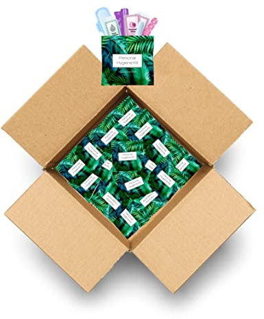 Green Fern Style Menstrual Kit All-in-One 50 Pack | Convenience on The Go | Period Kit Pack for Travelling, Tweens & Teenagers or just When You’re Out | Individually Wrapped Feminine Hygiene Product…