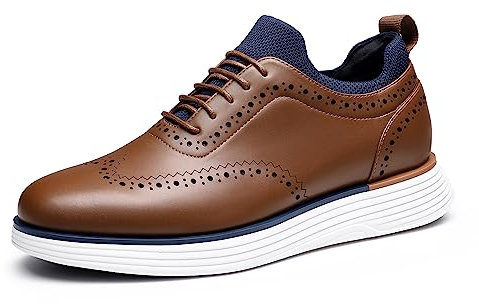 Bruno Marc Herren Anzugschuhe MaxFlex Suit Craft lässige Schnürschuhe Business Sport Schuhe Moderne Klassische,Size 41,Braun,SBOX2326M-E