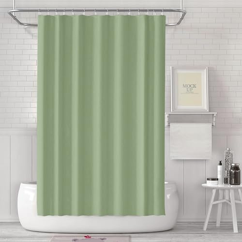Lukdung Cortina de baño, 180 x 180 cm, antimoho para el baño, impermeable, lavable, cortina de ducha PEVA con 12 anillos
