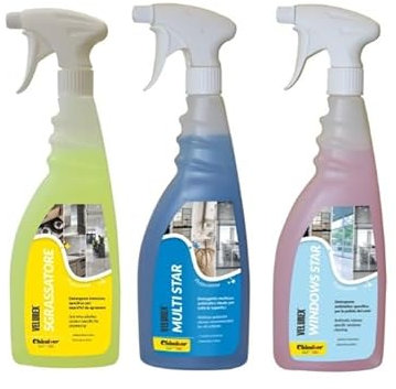 Chimiver – KIT CASA SPLENDENTE detergente multiuso per la pulizia di superfici, detergente antistatico specifico per vetri e detergente sgrassatore per sporco intenso e grasso