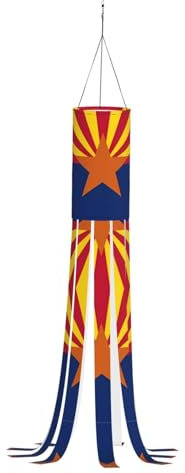 Whjwzy Manches à air d'Halloween de qualité sans lumière pour décorations extérieures – Ventilateur léger de 101,6 cm avec lumières imprimées drapeau de l'Arizona