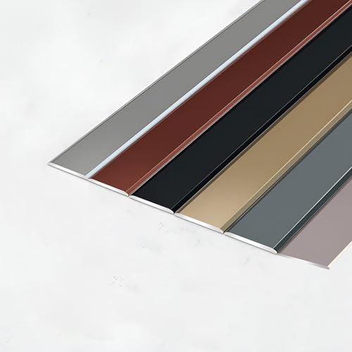 Profilé De Transition Autocollant En Aluminium Pour Sol | Bande De Recouvrement | Aluminium Anodisé | 5/6/7 Cm Large | Profil Transition Sol(Silver,7cm)