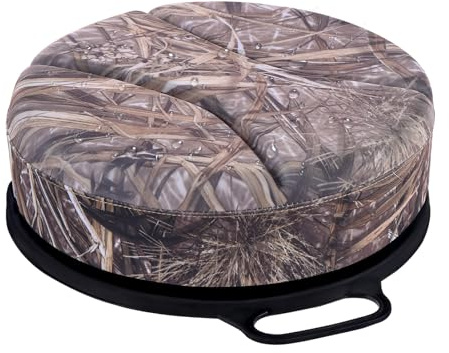 Presentastic 5 Gallon Bucket Seat with 3 Thick Seat Foam Cushion, 360°Swivel Bucket Lid Seat, Waterproof & Silent Bucket Seats for Dove Duck Hunting, Ice Fishing, Baseball, Camping