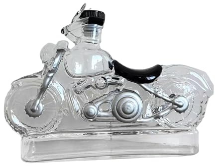 MotiveTech Carafe à Whisky En Forme de, Cadeau pour Hommes, Papas et, Carafe à Vin En Verre Transparent, Bouteille D'alcool pour