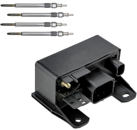 Partsline Boîtier + 4 Bougies de Préchauffage compatible avec Classe C, Classe CLC, Classe E, Classe V, CLK, Sprinter, Viano, Vito - Équivalent à A0005453516 A0025452832