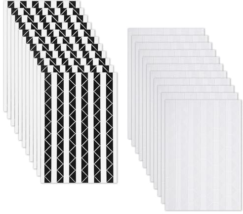 TIESOME 2040 Pcs Photo Corner Stickers, Clear Stickers, 20 Sheets Clear Self Adhesive PVC Photo Corners for Scrapbooking, Picture Frames, Albums & Journals (White + Black)