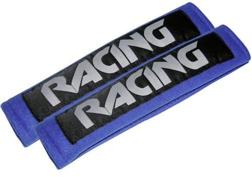 LAS 28207 Gurtpolster Auto RACING, Blau, 2 Stück