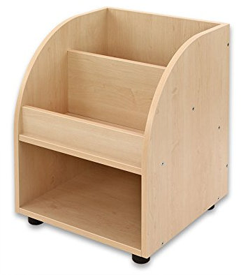 Nomiland - Bücherregal mit 2 Ablagefächern - Minimalistisches Holzregal für Babyzimmer