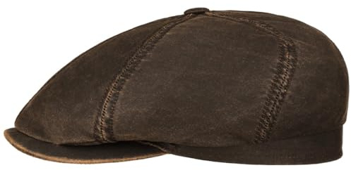 Stetson Brooklin Old Gorra de Algodón con Protección UV 40 - Gorra Plana Hombre - Look Desgastado - Primavera/Verano