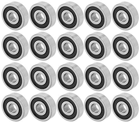 Hilitand 625RS Hochgeschwindigkeits-Kugellager, tief, mit Gummidichtung, 16 x 5 x 5 mm, 20 Stück