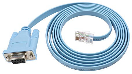 QiCheng&LYS Cisco Cable de Consola Puerto DB2 Hembra DB9 de 9 Pines a RJ45 Macho Cat5 Ethernet LAN Rollover Cable de conmutador Cable de Cisco (DB9-RJ45)