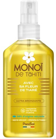 ParaSol Spray Monoï de Tahiti avec Fleur de Tiaré, jaune, 125 ml (Lot de 1)