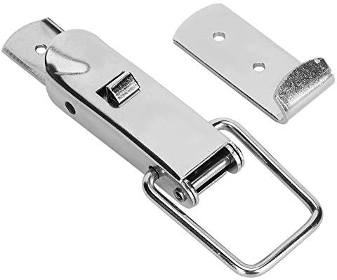 Tiiyee Inoxidable Cierre de Palanca, Cerrojos para Candado Puerta Seguridad Palanca Pestillo Cerradura Tensión Cerrojo Bloqueo del Gabinete Candados Acero Pasadores Puertas con Hebillas
