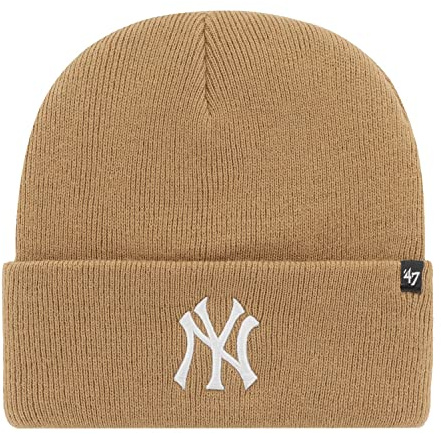 '47 Brand Beanie NY Yankees B-HYMKR17ACE-QL Camel Braun, Size:OneSize
