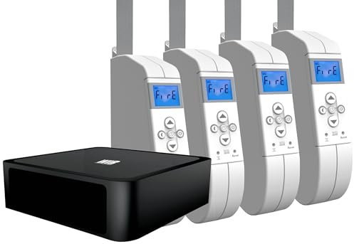 WIR elektronik, eWickler 4 Fenster Funk-Set, eW940-F, 4x elektrischer Gurtwickler + 1x Gateway V6, für 17-23 mm Gurtband, Aufputz, bis 45 kg, inkl. Netzstecker (4 Fenster)