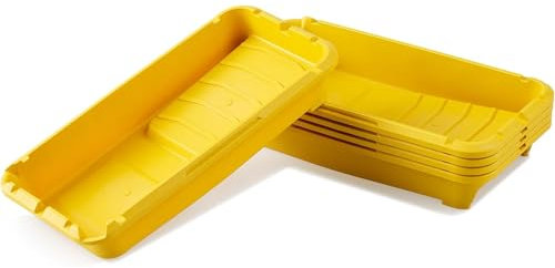 Voomey Bandeja de rodillo de pintura, bandeja de pintura de plástico de 4 pulgadas, bandejas de pintura, bandeja de pintura pequeña, paquete de 5, para pintores, pintura de pared del hogar, proyectos