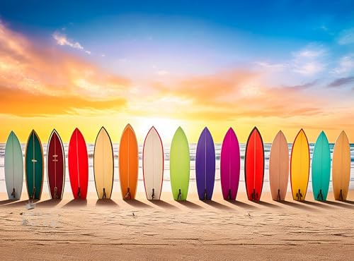 Cross & Glory - Sunrise Surf – Puzzle de 1000 pièces pour adultes | Illustration de scène de plage vibrante | Idée cadeau unique
