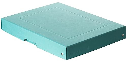 Original Falken PureBox Pastell. Made in Germany. 40 mm hoch DIN A4 blau. Aufbewahrungsbox mit Deckel aus stabilem Karton Vegan Geschenkbox Transportbox Schachtel Allzweckbox